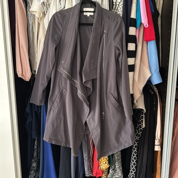 Stylish Gray Waterfall Cardigan - Picture 2 of 3